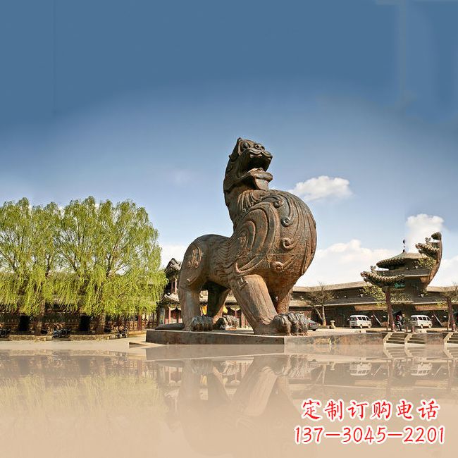 沈阳铜雕狴犴雕塑-景区园林广场神兽景观摆件