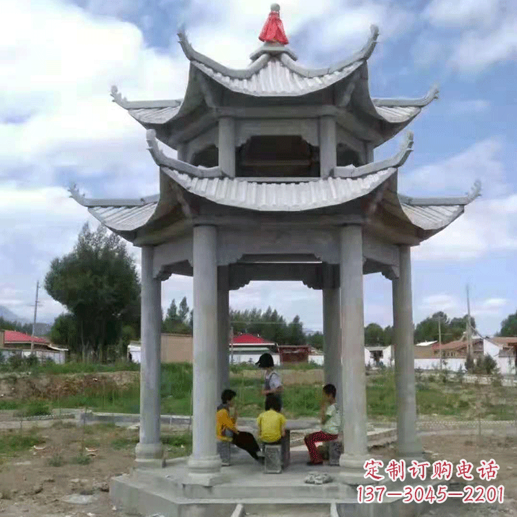 沈阳中式庭院石凉亭