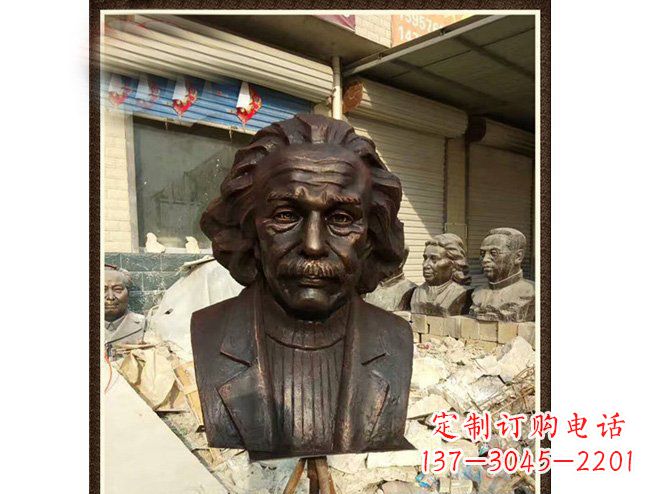 沈阳爱因斯坦头像铜雕 (2)