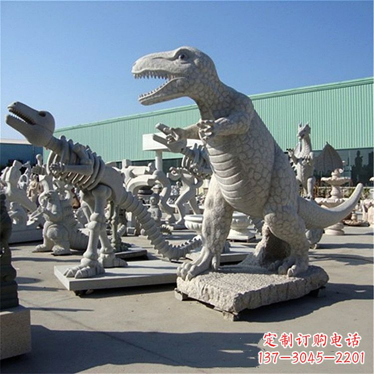 沈阳霸王龙和恐龙骨架石雕塑