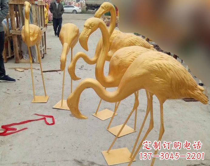 沈阳火烈鸟雕塑仿铜雕塑的精美杰作