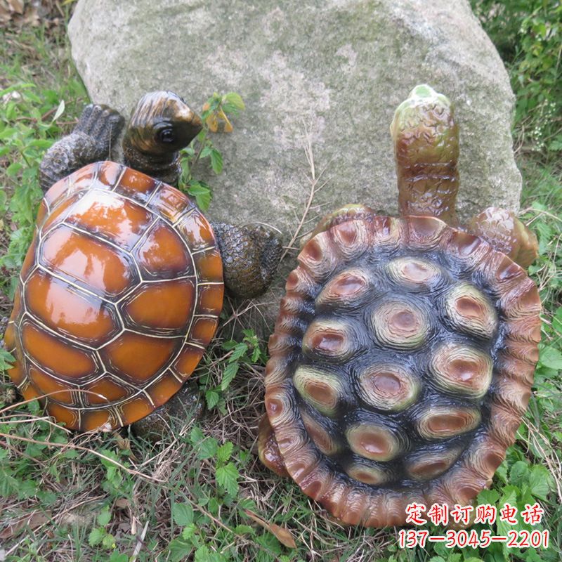 沈阳玻璃钢海龟雕塑精致美观的园林装饰品
