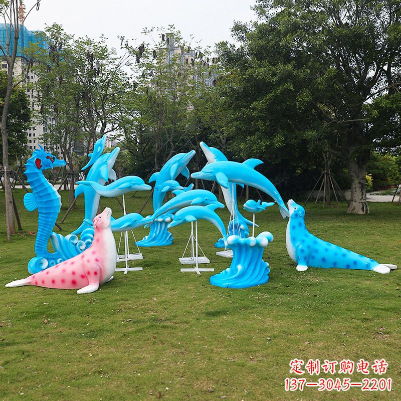 沈阳玻璃钢海豚雕塑艺术的精美表现
