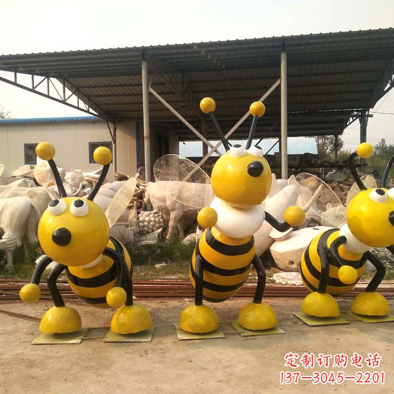 沈阳玻璃钢卡通蜜蜂雕塑