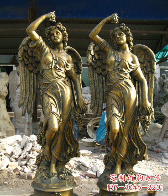 沈阳玻璃钢四季女神仿铜人物雕塑