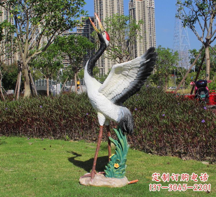 沈阳玻璃钢仙鹤雕塑