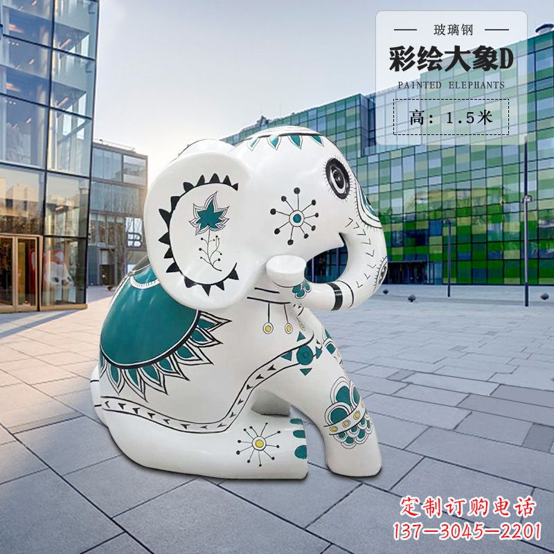 沈阳玻璃钢小象雕塑