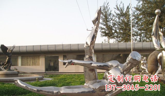 沈阳不锈钢鞍马运动人物雕塑