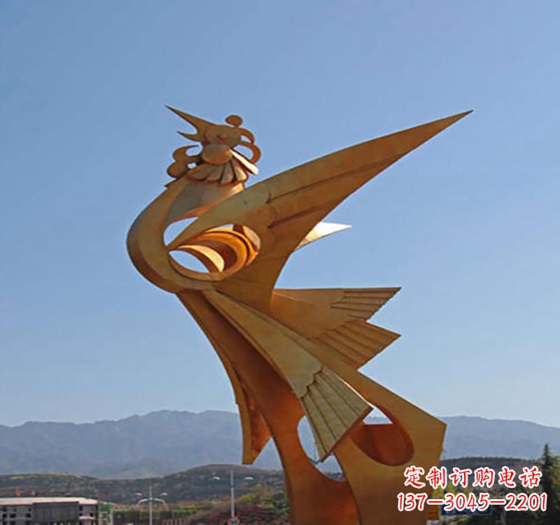 沈阳不锈钢翱翔凤凰雕塑