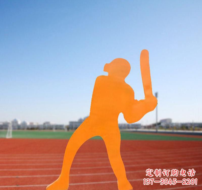 沈阳不锈钢棒球运动人物雕塑