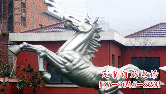 沈阳不锈钢奔马雕塑 (2)