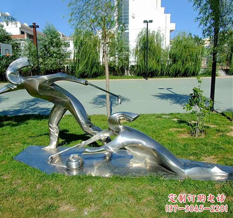 沈阳不锈钢冰壶雕塑
