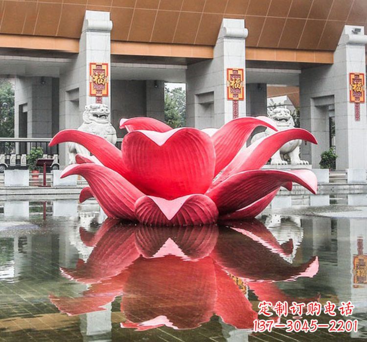 沈阳不锈钢彩色莲花雕塑——艺术之美