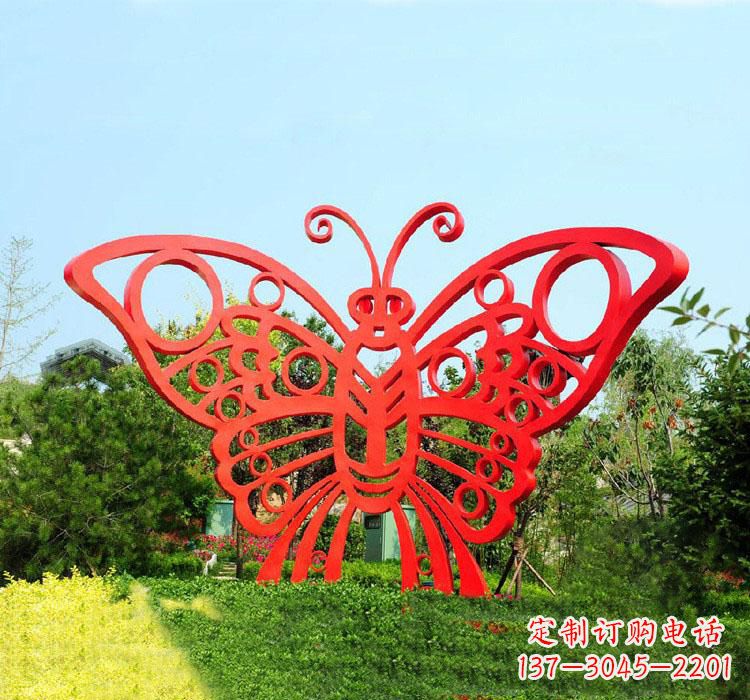 沈阳不锈钢草坪艺术蝴蝶雕塑