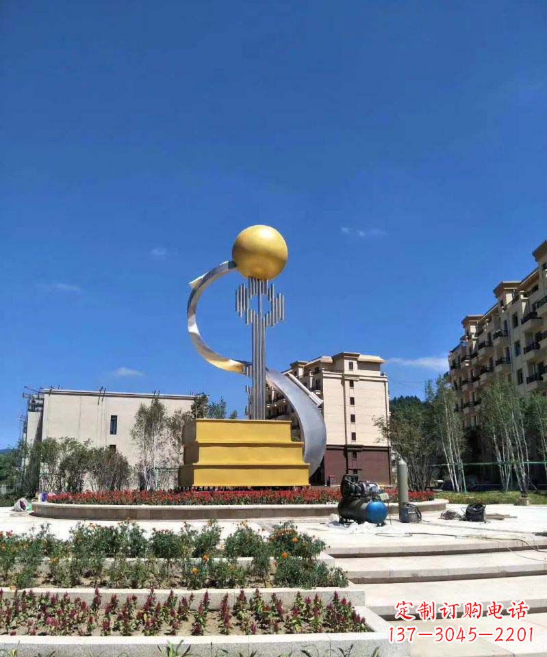 沈阳不锈钢成功钥匙雕塑