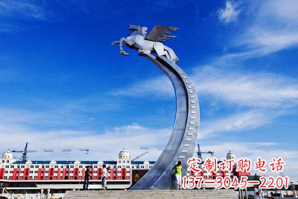 沈阳不锈钢城市飞马设计图雕塑