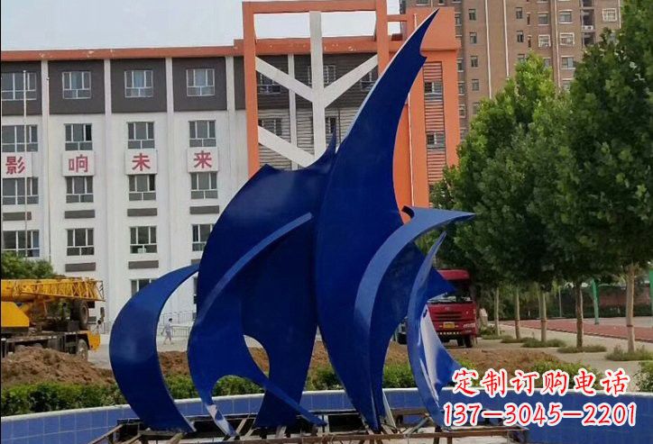 沈阳不锈钢抽象船帆雕塑
