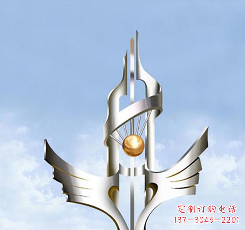沈阳不锈钢抽象创意翅膀雕塑