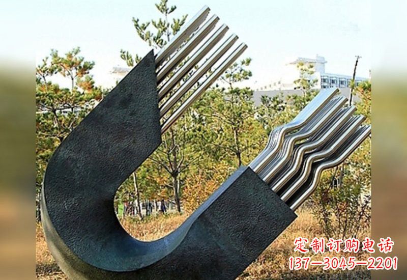 沈阳不锈钢抽象磁铁雕塑