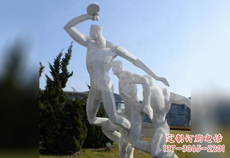 沈阳不锈钢抽象打乒乓球人物雕塑