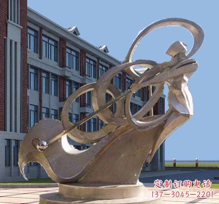沈阳不锈钢抽象打高尔夫球人物雕塑