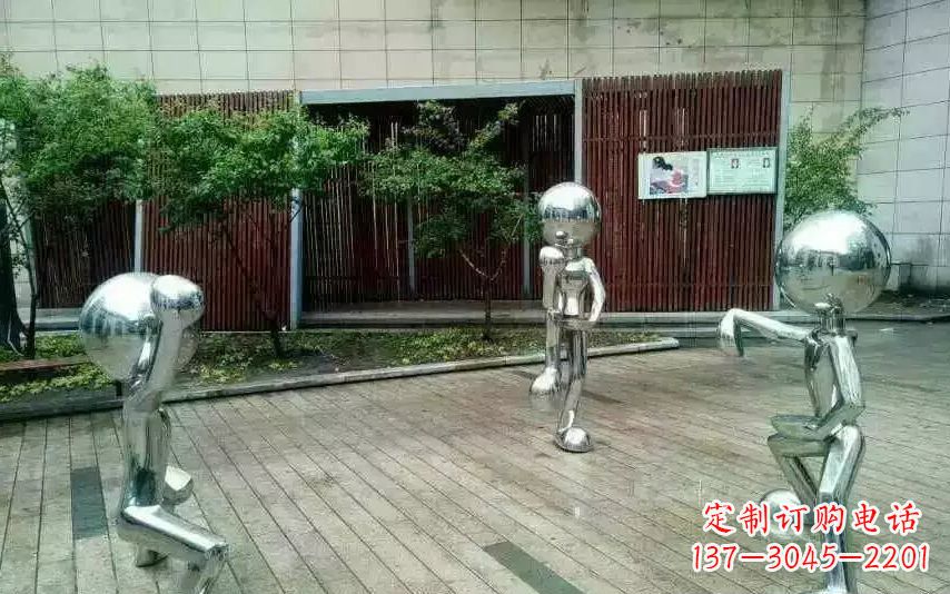 沈阳不锈钢抽象儿童景观雕塑