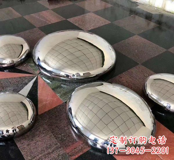 沈阳不锈钢抽象鹅卵石雕塑