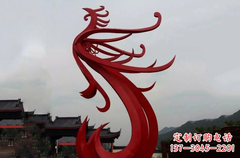 沈阳不锈钢抽象凤凰雕塑222
