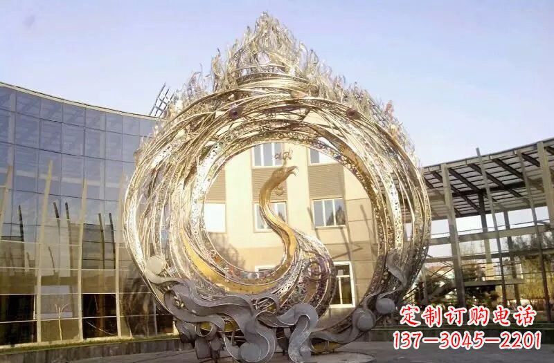 沈阳不锈钢抽象凤凰涅槃雕塑