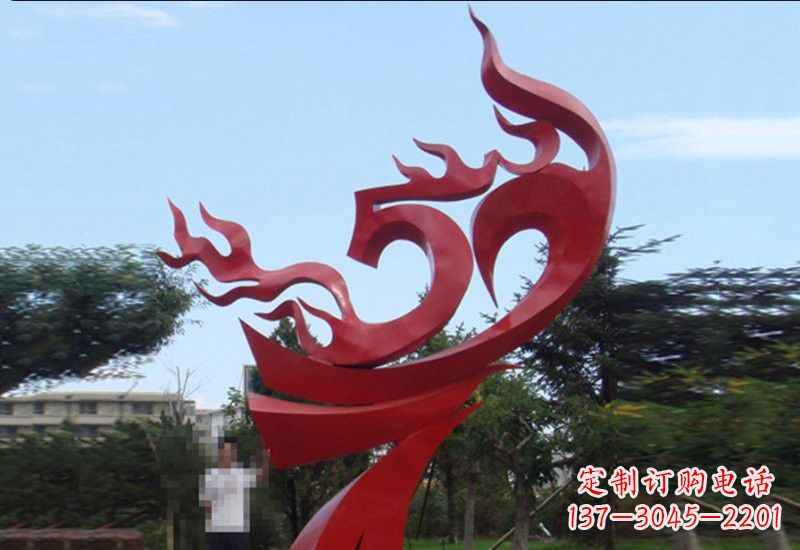 沈阳不锈钢抽象凤凰涅槃景观雕塑