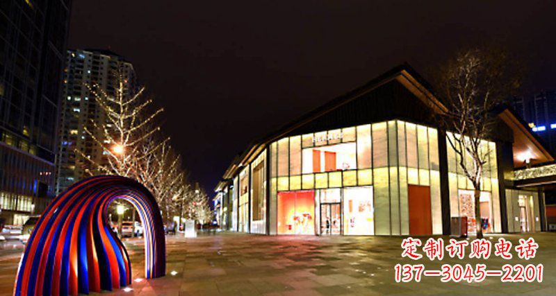 沈阳不锈钢拱门雕塑——点缀街边景观