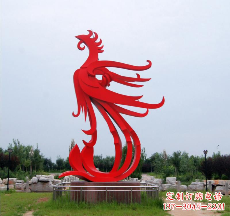 沈阳不锈钢凤凰雕塑绚丽多彩的艺术之美