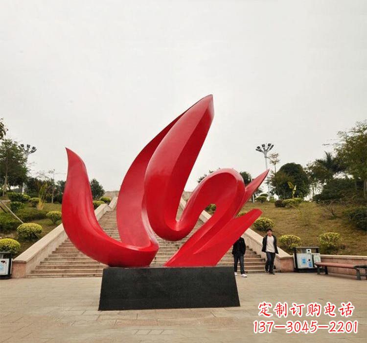 沈阳不锈钢抽象火苗雕塑