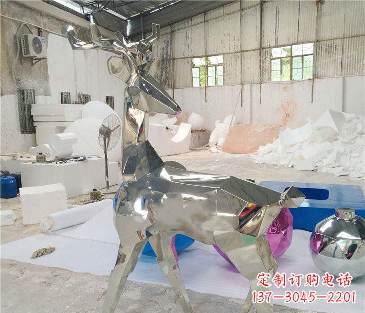 沈阳不锈钢梅花鹿雕塑