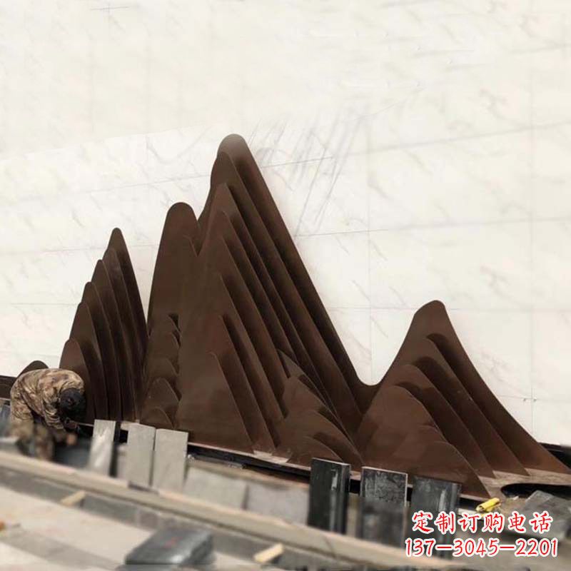 沈阳不锈钢抽象假山景观