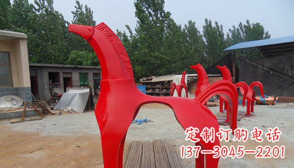 沈阳不锈钢抽象马雕塑 (3)