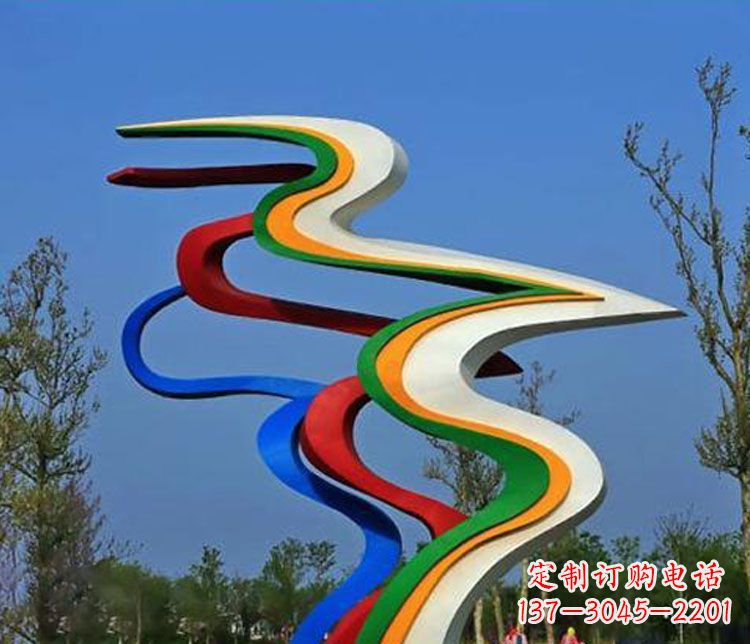 沈阳精美不锈钢飘带雕塑