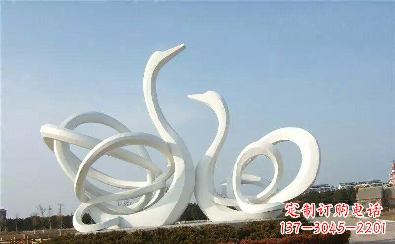 沈阳不锈钢制作的天鹅雕塑