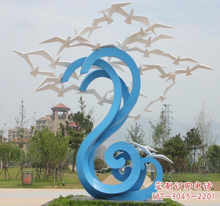 沈阳新题目精美不锈钢大雁雕塑