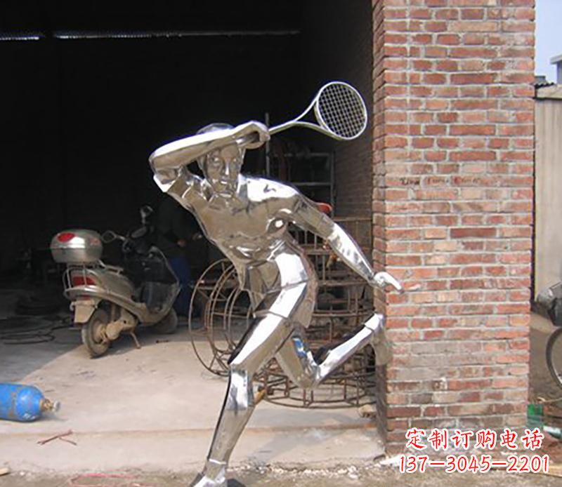 沈阳不锈钢打羽毛球雕塑