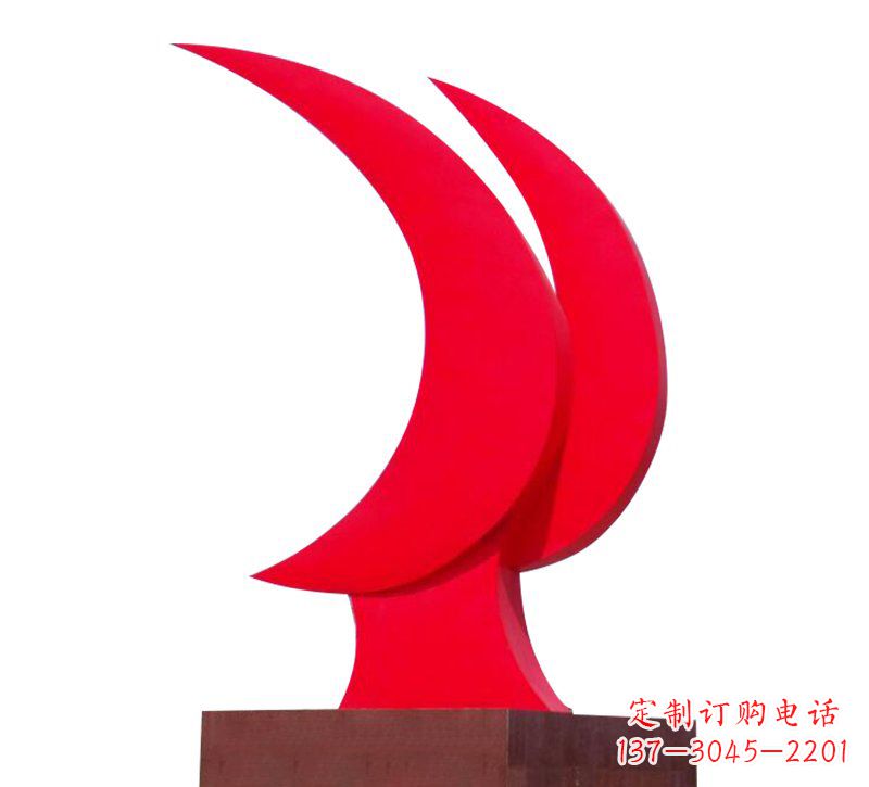 沈阳不锈钢党建党旗标志雕塑