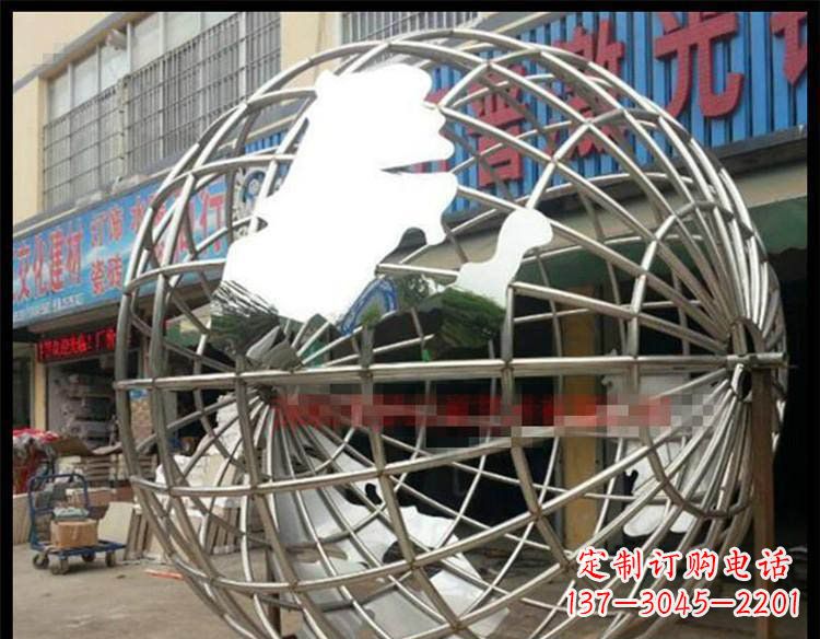 沈阳不锈钢地球公园景观雕塑 (2)