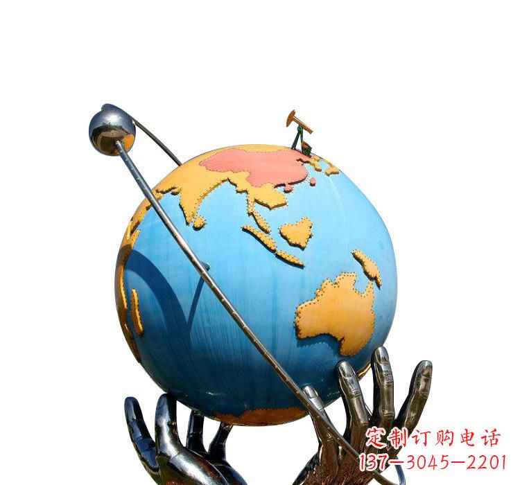沈阳不锈钢地球雕塑2
