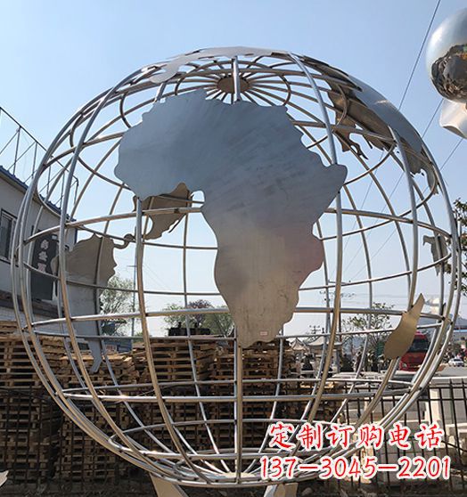 沈阳不锈钢地球仪景观雕塑1