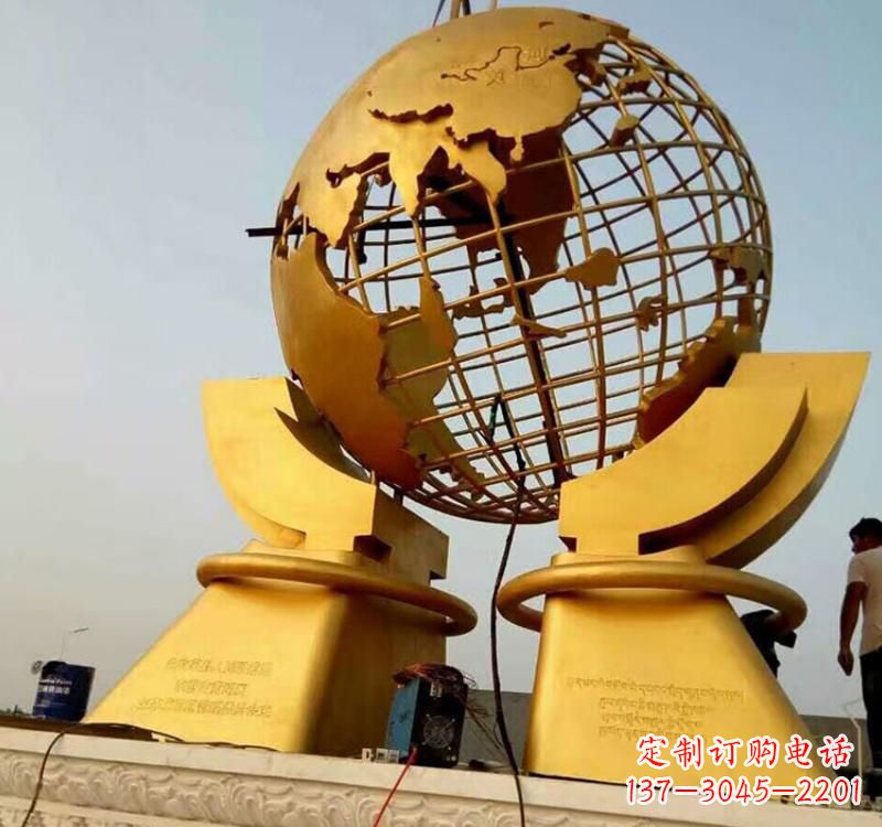 沈阳不锈钢地球仪镂空雕塑