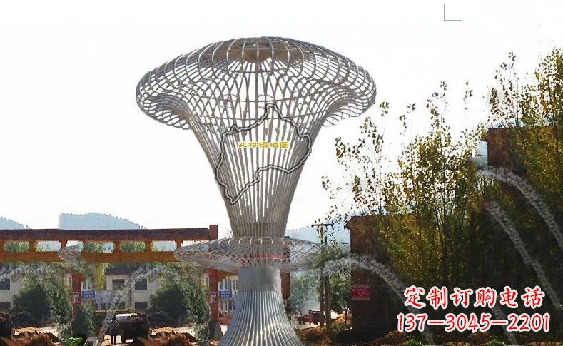沈阳不锈钢地图标志城市景观雕塑