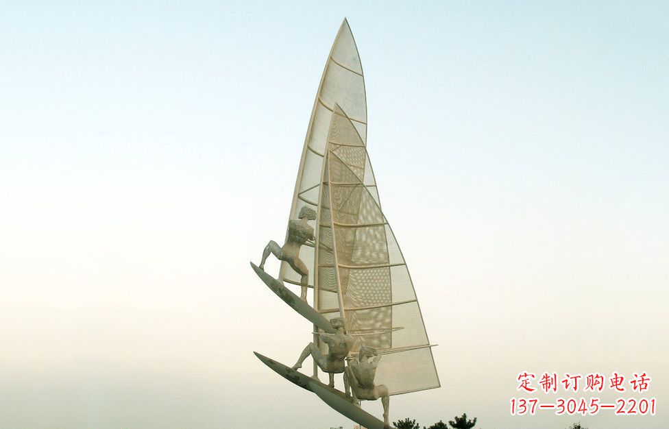 沈阳不锈钢帆船比赛广场景观雕塑