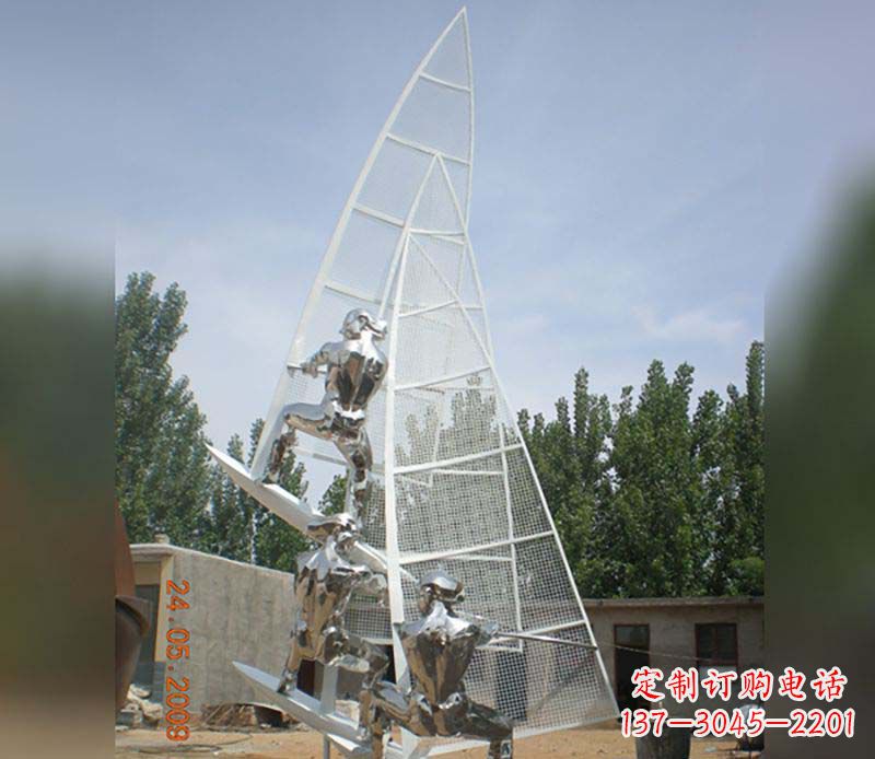 沈阳不锈钢帆船公园雕塑