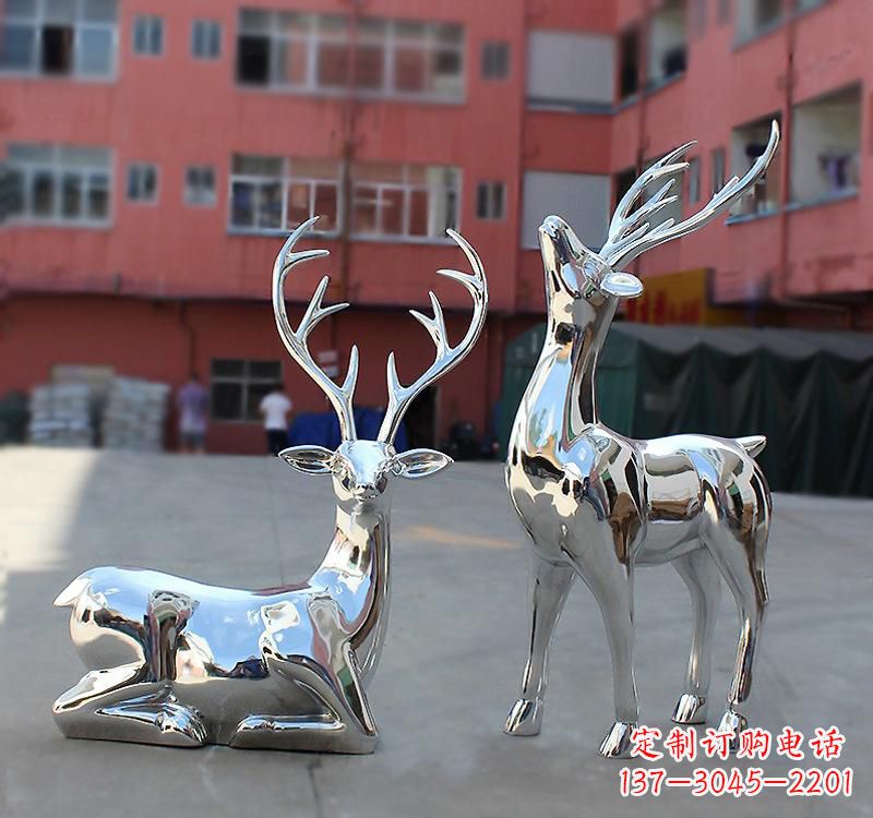 沈阳不锈钢仿真梅花鹿雕塑——精致美观