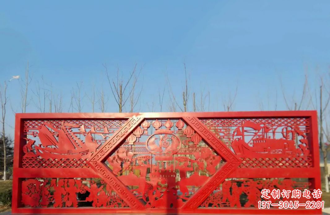 沈阳不锈钢福字雕塑——点亮广场景观
